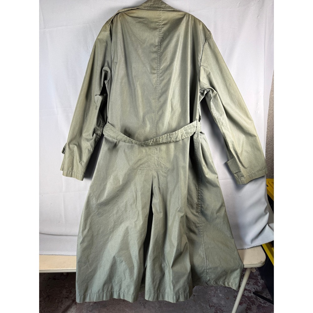 Vintage US Military Trench Coat Green Belted 44 XL Vietnam 8405-965-2167 - Picture 7 of 13